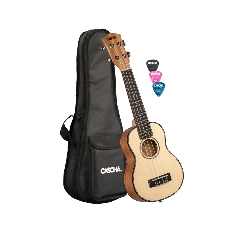 CASCHA UKULELE Spruce Solid Top Mancino
