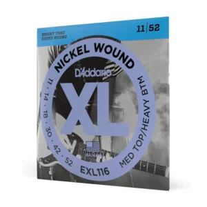 D’Addario EXL116 Medium Top/Heavy Bottom Corde x Chitarra Elettrica Nickel 11-52
