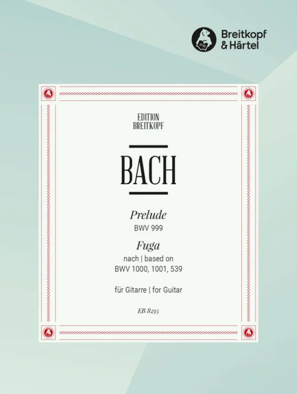 BACH – Prelude BWV 999 – Fuga based on BWV 1000, 1001, 539