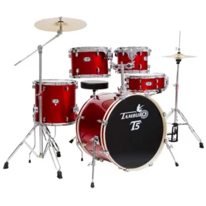 Tamburo TB T5S22BRDSK Batteria 5 pezzi cassa 22″ + accessori, Brigt Red Sparkle