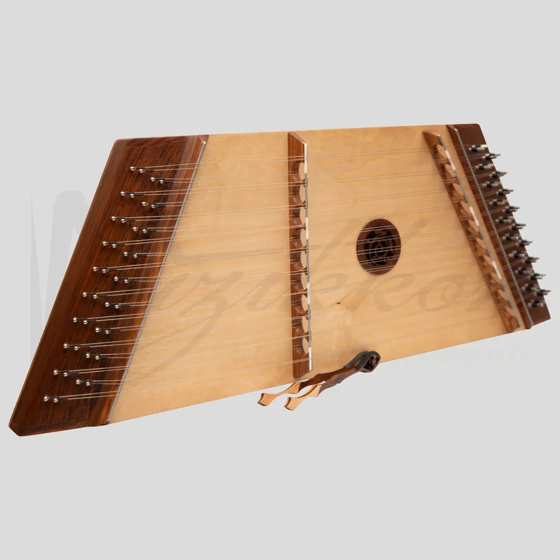 Muzikkon doppia corda 10-9 dulcimer martellato in palissandro con martelli