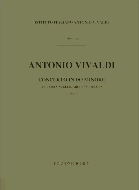 VIVALDI – Concerto in Do Minore F. III n. 1 RV 401