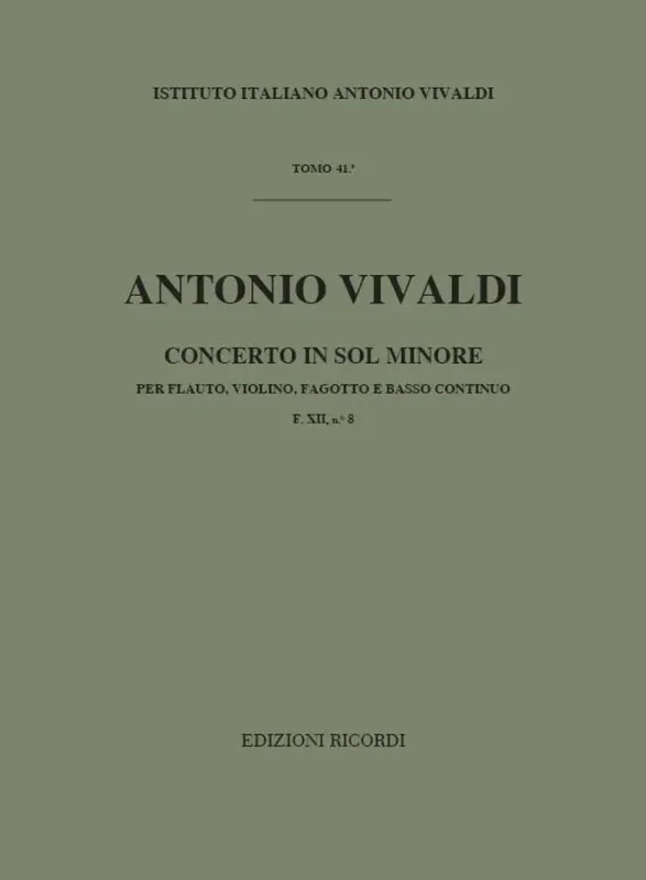 VIVALDI – Concerto in Sol Minore F. XII n. 8 RV 106