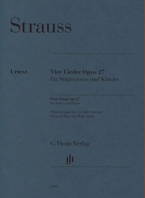 STRAUSS – Vier Lieder Opus 27