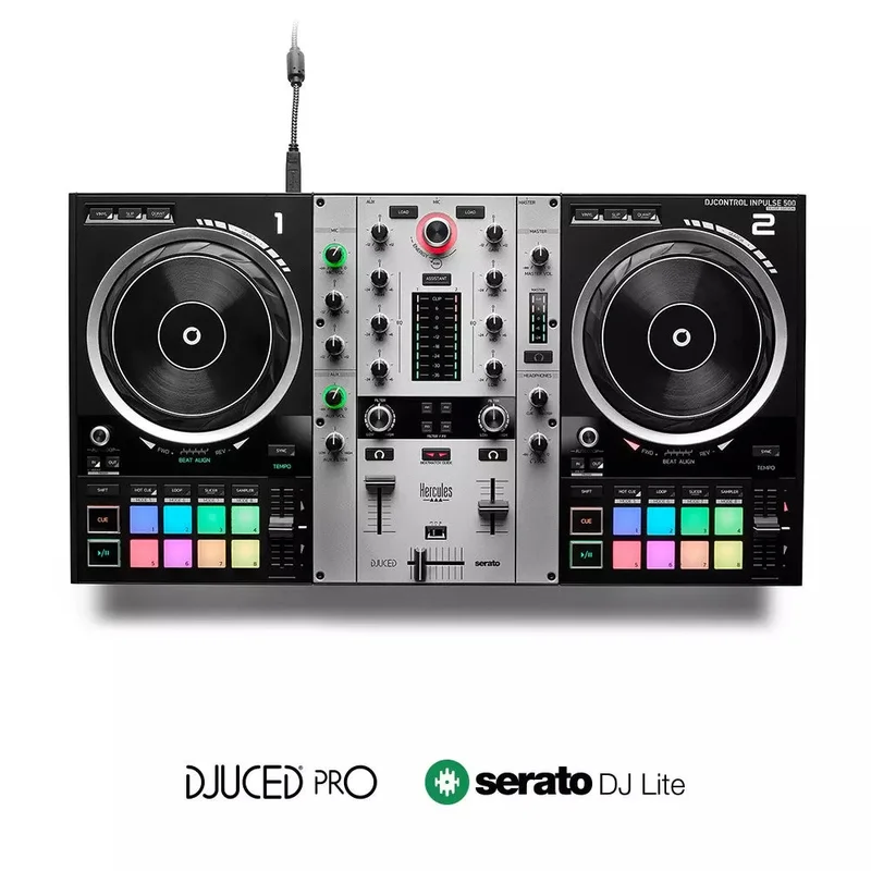Hercules DJCONTROL INPULSE 500 SILVER EDITION Controller Dj 2c int. audio USB