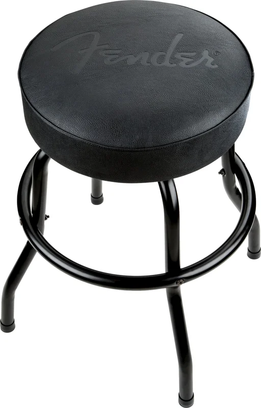 Fender Embossed Black Logo Barstool Black/Black 24″ Sgabello da bar logo rilievo