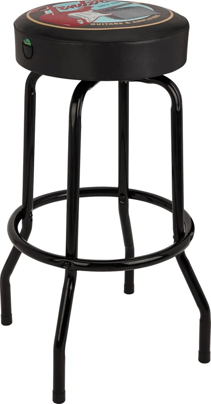 Fender Guitars & Amps Pick Pouch Barstool, Black/Black, 30″ Sgabello chitarrista