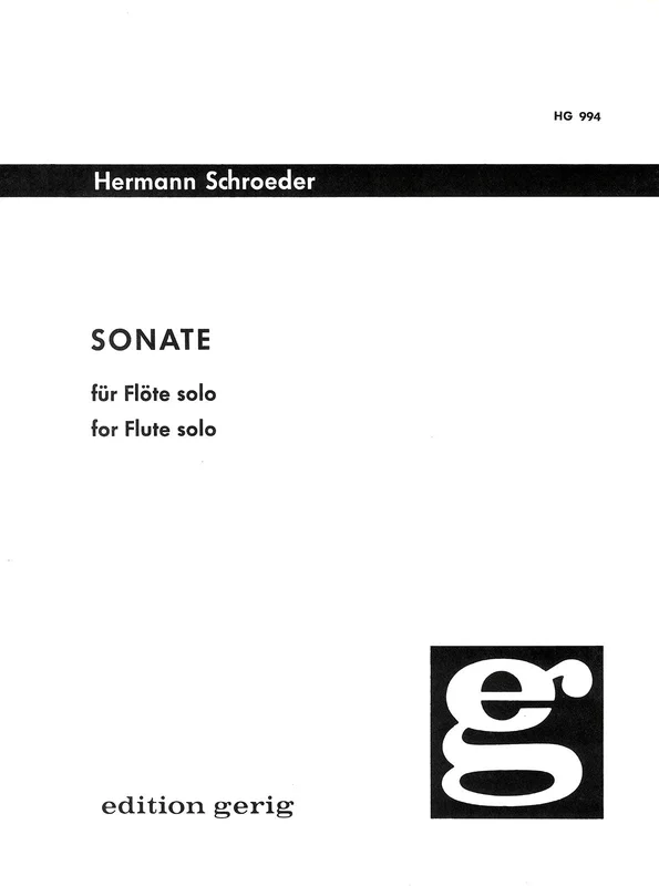 SCHROEDER – Sonata for flute solo