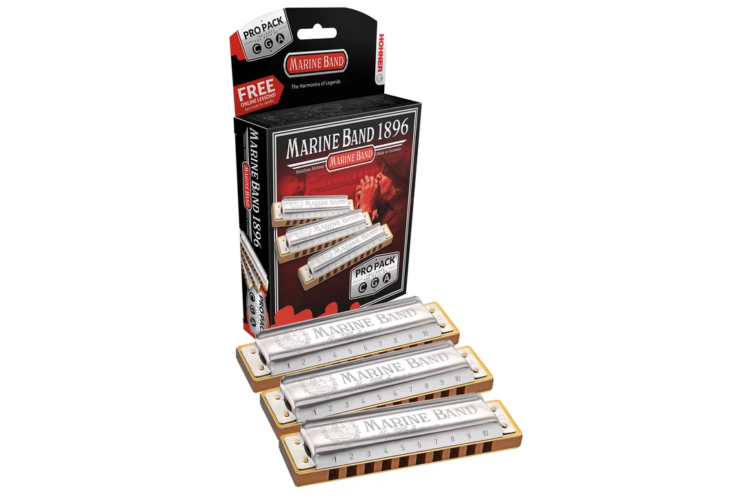 Hohner Marine Band 1896 Harmonica 3 Pack – Keys of C, G, and A