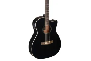 J.N Guitars BES-ACE-BK Solid Spruce Top Black Acoustic Electric Guitar