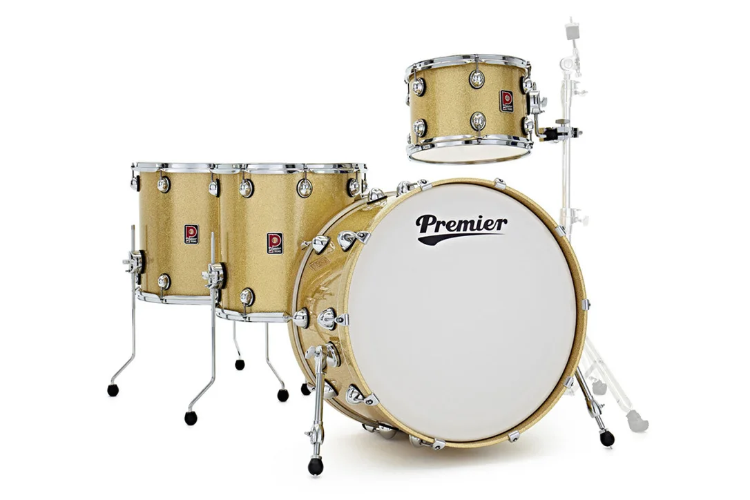 Premier Genista Heritage 24″ 4 Piece Shell Drum Pack – Vintage Gold Sparkle