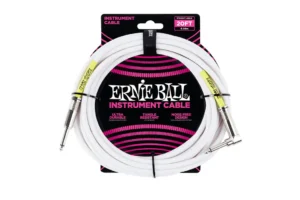 Ernie Ball 20 Foot Straight/Straight Instrument Cable – White