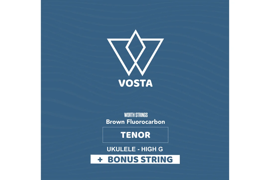 Worth Brown by Vosta Fluorocarbon Tenor Ukulele Strings – High G + Wound Low G