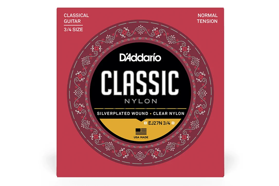 D’Addario EJ27N 3/4 Clear Nylon Classical Guitar Strings – .029″- .044″ Normal Tension