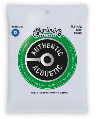 Martin MA150S Authentic Acoustic Marquis Silked 80/20 Bronze Medium Guitar Strings. 13-56