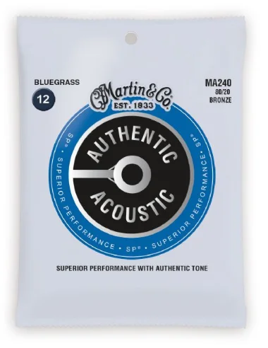 Martin MA240 Authentic Acoustic SP 80/20 Bluegrass. 12-56