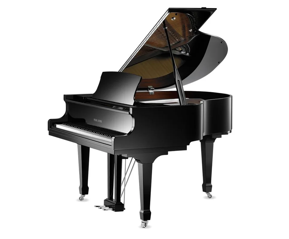 Pearl River 4’11” Silver Plate & Hardware Baby Grand Piano (GP150 SP)