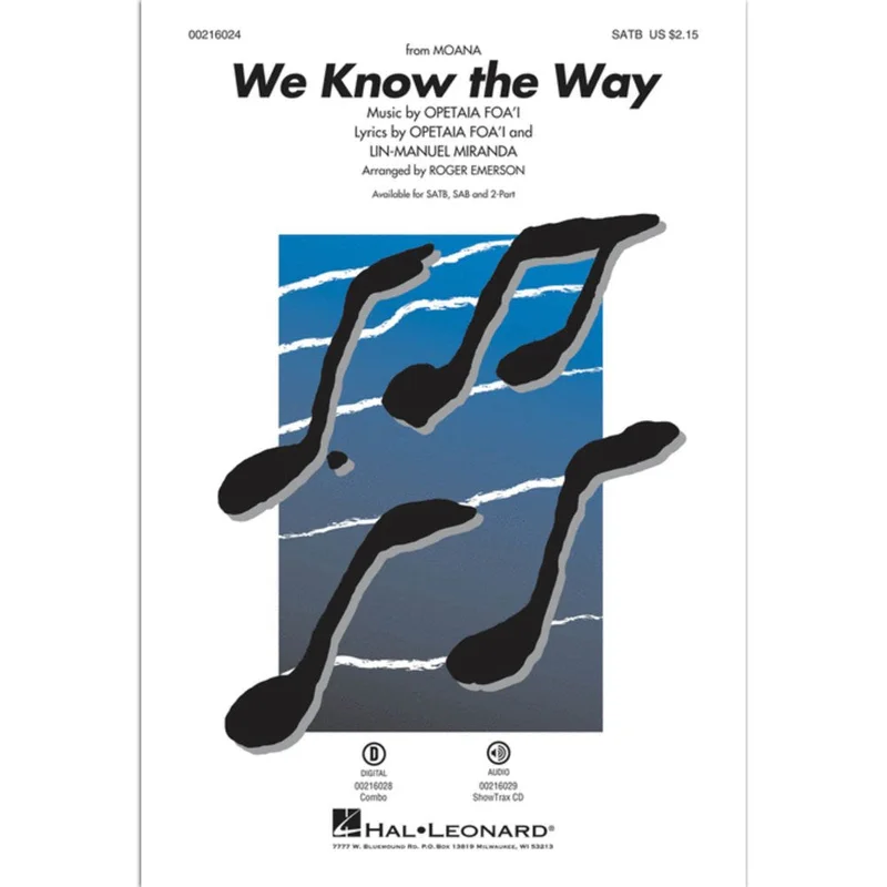 We Know the Way from “Moana” (SATB)