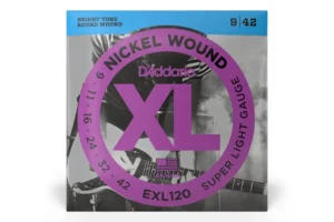 D’Addario EXL120 Nickel Wound Electric Guitar Strings, Super Light – .009-.042