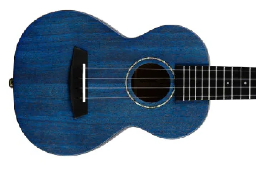 Enya EUT-MS-BU-EQ Solid Mahogany Tenor Blue Acoustic Electric Ukulele