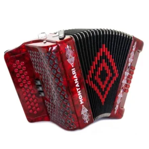 Montanari 3412 Acordeón 3 Registros MI Rojo