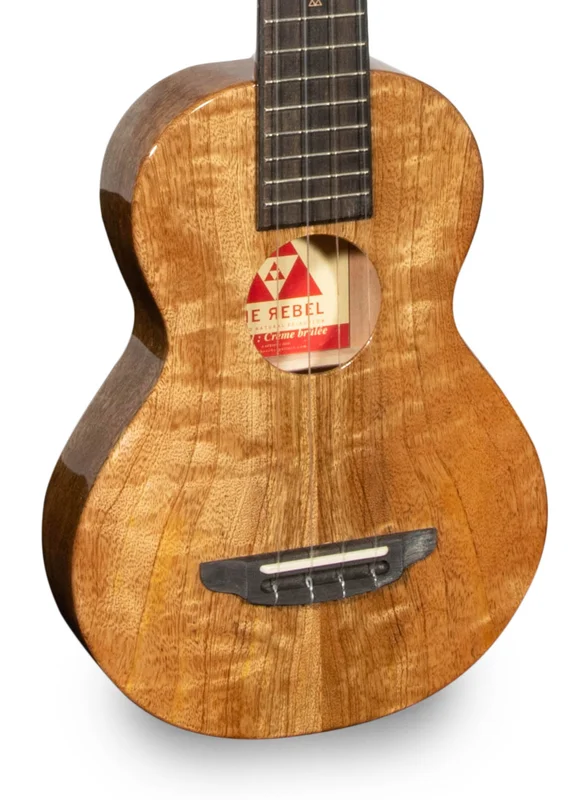 Rebel Double Creme Longneck Super Concert Slimline Ukulele Solid Mango “Beckett”