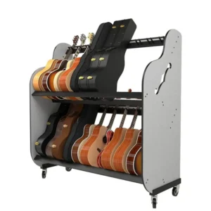 The Band Room Double-Stack Guitar Storage Shelf Rack for Classrooms