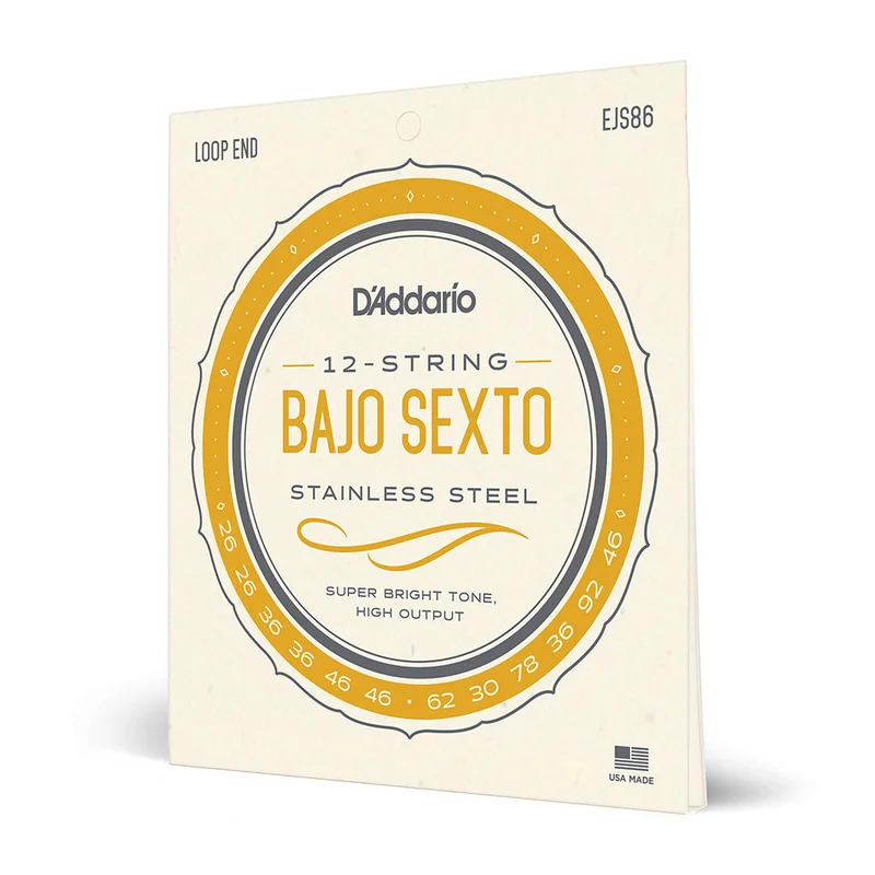 D’Addario EJS86 Bajo Sexto 12-String Set