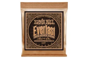 Ernie Ball Everlast Light Coated Phosphor Bronze Acoustic Guitar Strings – 11-52 GAUGE