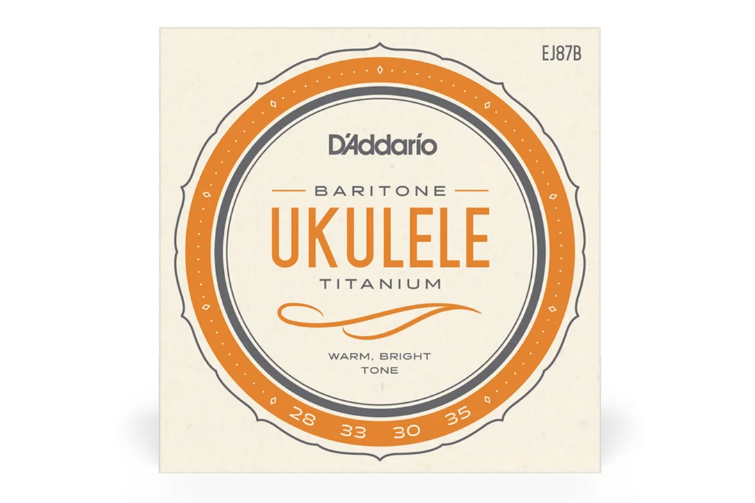 D’Addario EJ87B Titanium Baritone Ukulele Strings (D-G-B-E Tuning) – WOUND D & G