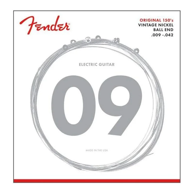 Juego De Cuerdas Para Guitarra Eléctrica 150S Pure Nickel Ball .009-.042 – Fender – 0730150403