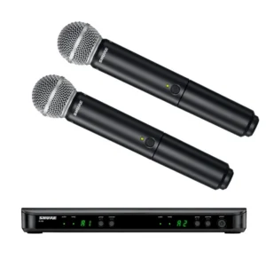 Sistema Inálambrico 2 Micrófonos PG58 Con Receptor De Doble Canal – Shure – BLX288/PG58-K12