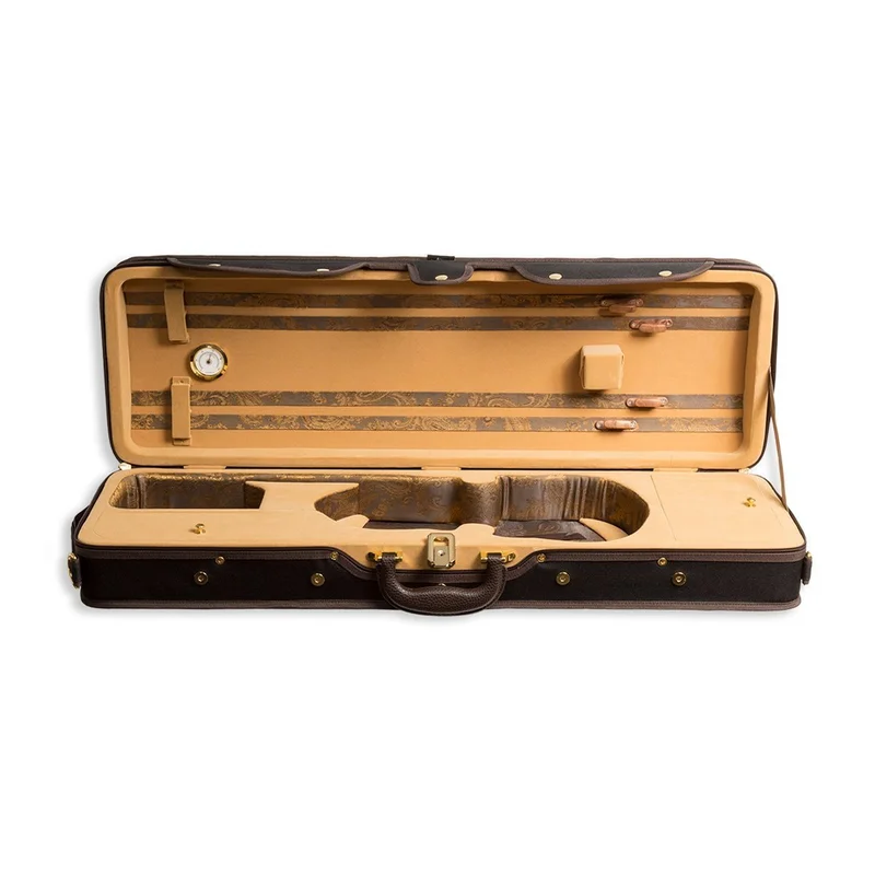 Aileen Luxury Oblong Hard Violin Case (Green exterior)