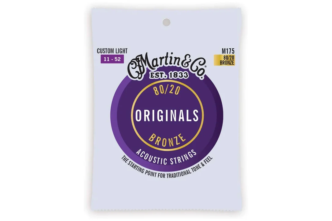 Martin M175 Acoustic 80/20 Bronze Guitar Strings – Custom Light .011-.052