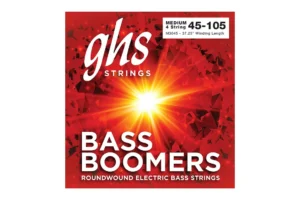GHS M3045 Bass Boomers Nickel-Plated Long Scale Electric Bass Strings – Medium .045-.105