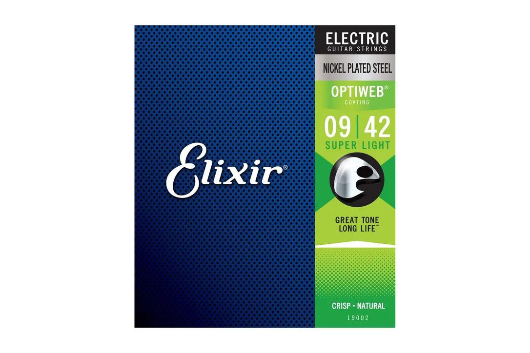 Elixir 19002 Optiweb Nickel Plated Steel Electric Guitar Strings – Super Light .009-.042