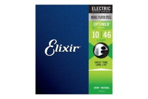 Elixir 19052 Optiweb Nickel Plated Steel Electric Guitar Strings – Light .010-.046