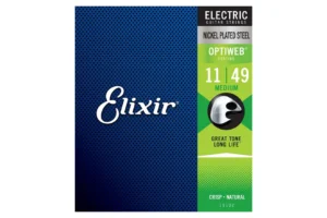 Elixir 19102 Optiweb Nickel Plated Steel Electric Guitar Strings – Medium .011-.049