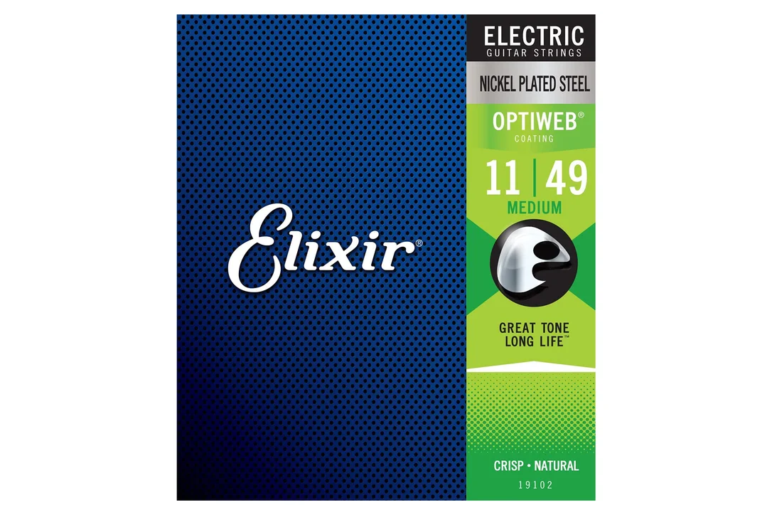 Elixir 19102 Optiweb Nickel Plated Steel Electric Guitar Strings – Medium .011-.049