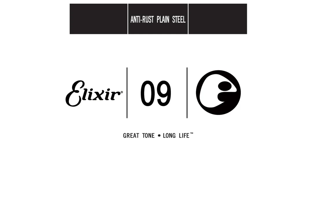 Elixir 13009 Anti-Rust Plain Steel Single Guitar String – .009