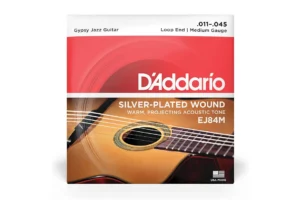 D’Addario EJ84M Gypsy Jazz Acoustic Guitar Strings – Loop End Medium .011-.045