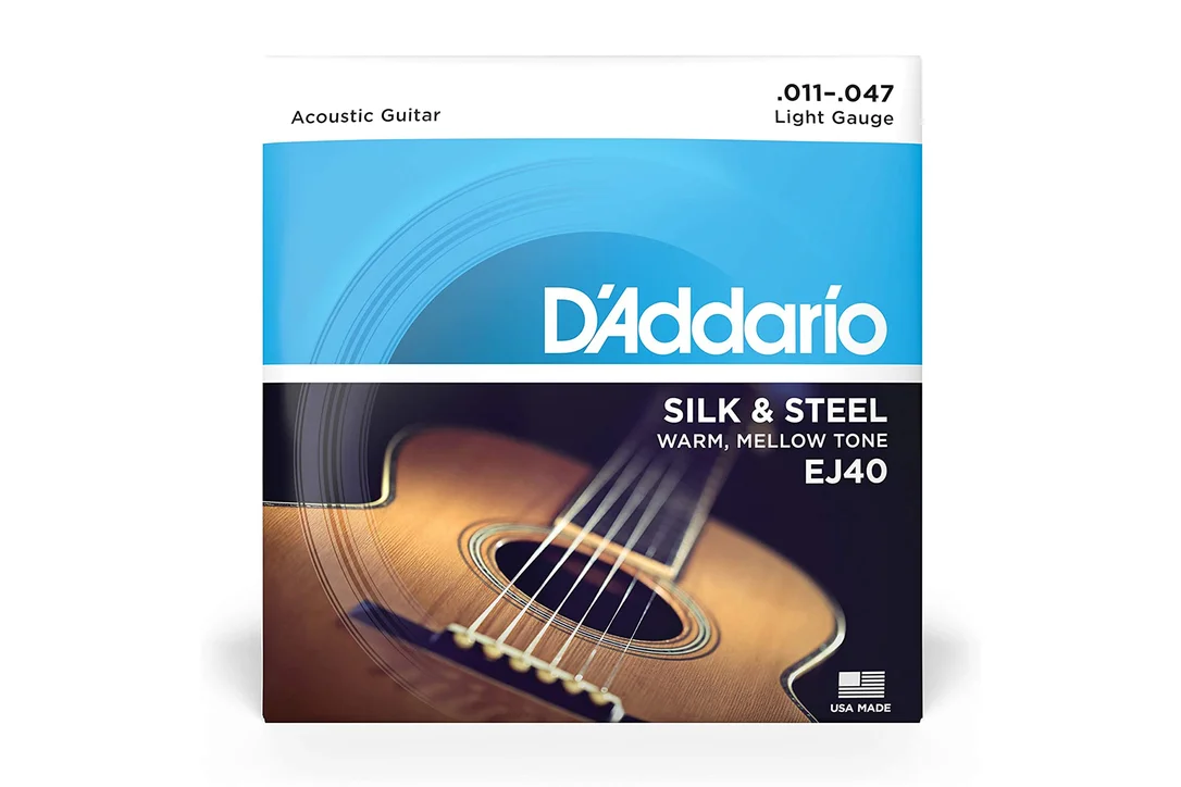 D’Addario EJ40 Silk & Steel Acoustic Guitar Strings – Light .011-.047