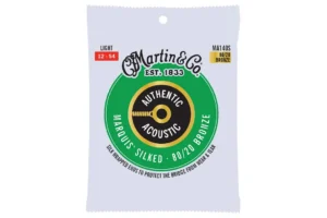 Martin MA140S Authentic 80/20 Bronze Marquis Silked Acoustic Guitar Strings – Light .012-.054