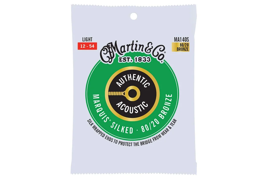 Martin MA140S Authentic 80/20 Bronze Marquis Silked Acoustic Guitar Strings – Light .012-.054