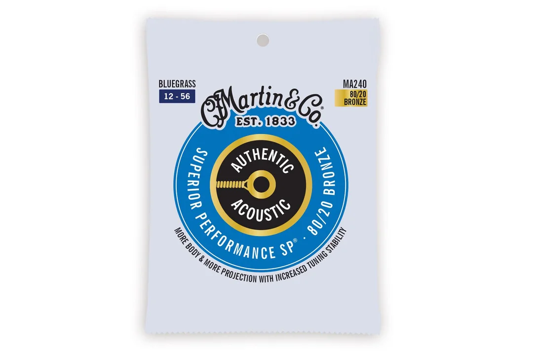 Martin MA240 Authentic Acoustic SP 80/20 Bronze Guitar Strings – Bluegrass .012-.056