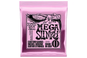 Ernie Ball Mega Slinky Nickel Wound Electric Guitar Strings – 10.5-48 Gauge