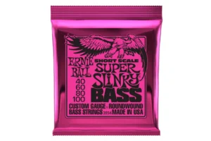 Ernie Ball Super Slinky Short Scale Nickel Electric Bass Strings – 40-100 Gauge