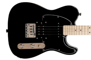 Risa TE-432-BL Tele Style Steel String Electric Tenor Ukulele – Black