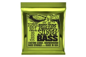 Ernie Ball Regular Slinky Short Scale Nickel Electric Bass Strings – 45-105 Gauge