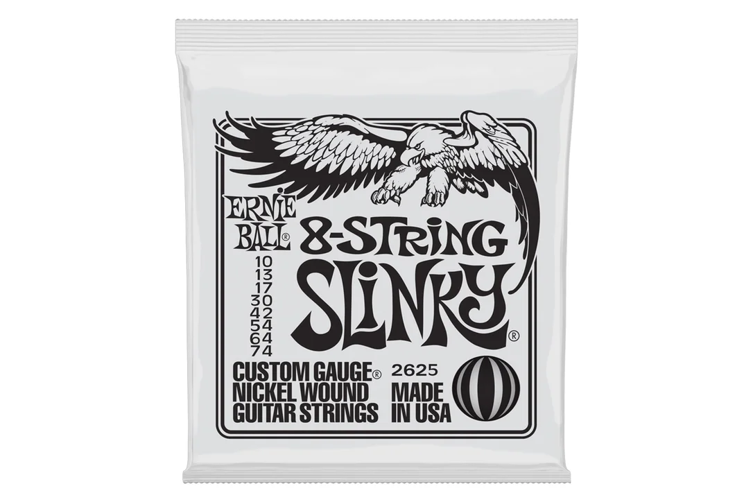Ernie Ball Slinky Nickel Wound 8-String Electric Guitar Strings – 10-74 Gauge